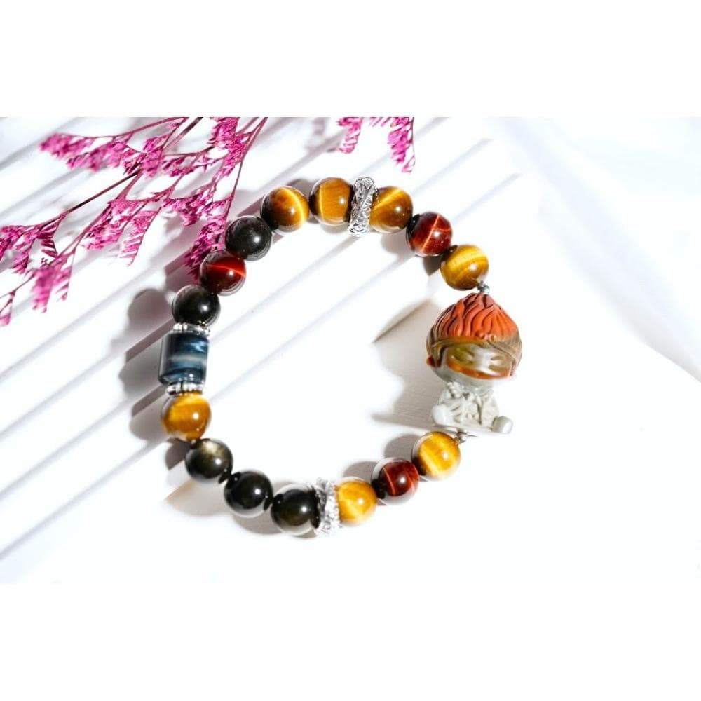 茱莉手作工作室 《手工原創》勇氣、招財、守護的阿拉善齊天大聖手作水晶手鏈