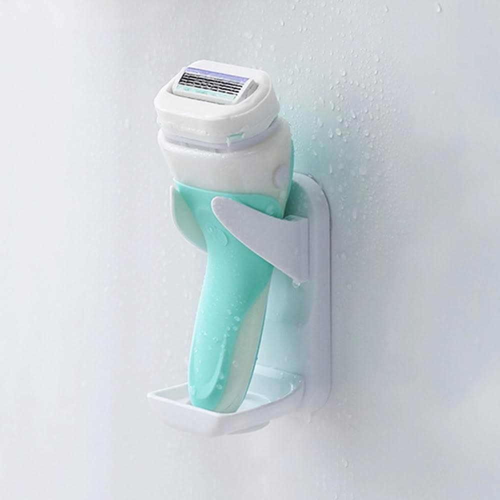 【SHIMOYAMA 霜山】寬度可調式無痕壁掛電動刮鬍刀收納架-3入