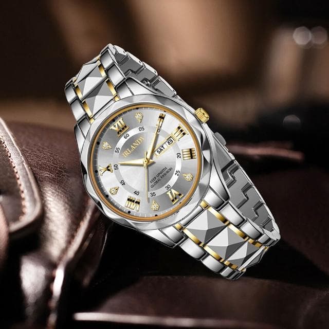 手錶男瑞士錶男士石英表輕奢高級感精工錶鋼帶機械錶男款商務爸爸手腕表精品手錶送男朋友防水石英錶時尚簡約男錶