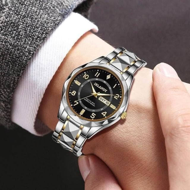 手錶男瑞士錶男士石英表輕奢高級感精工錶鋼帶機械錶男款商務爸爸手腕表精品手錶送男朋友防水石英錶時尚簡約男錶