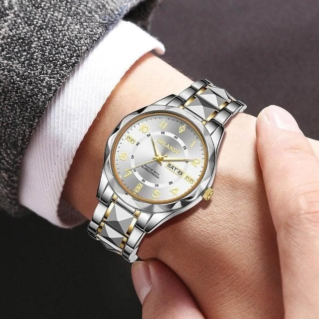 手錶男瑞士錶男士石英表輕奢高級感精工錶鋼帶機械錶男款商務爸爸手腕表精品手錶送男朋友防水石英錶時尚簡約男錶