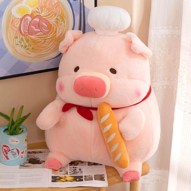 🐽lulu 豬 lulu豬 小豬夾吐司 吐司玩偶 豬娃娃 毛絨玩具 豬抱枕 娃娃 生日禮物 13C