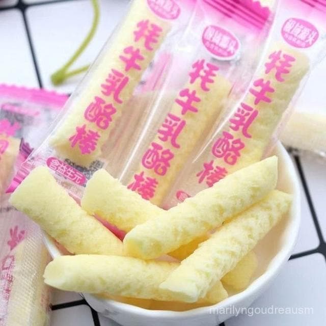 文文甄選 青海特産極域源頭牦牛奶貝奶酪棒乾吃奶片糖奶豆兒童零食