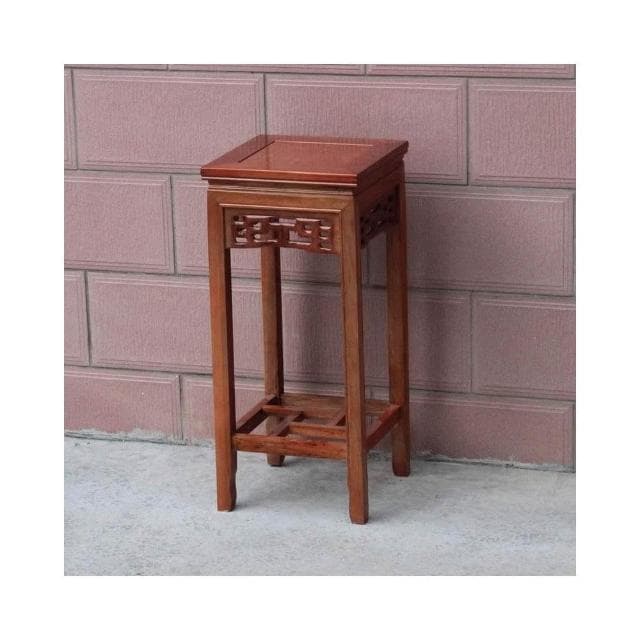 實木花架仿紅木中式傢用客廳仿古花幾室內置物架榆木盆景架子包郵展示邊桌 盆栽架 花架 植物架 CLLQ