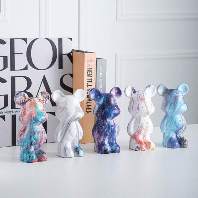 卡通陶瓷熊擺件 客廳小號存錢罐 電視櫃酒櫃擺件 玄關桌面裝飾擺件 家居裝飾品 喬遷禮物 擺件裝飾 裝飾