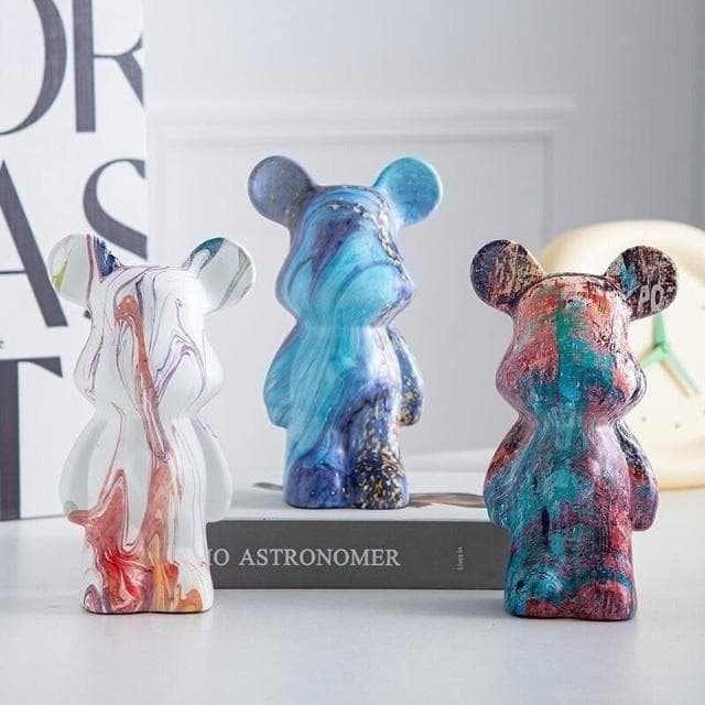 卡通陶瓷熊擺件 客廳小號存錢罐 電視櫃酒櫃擺件 玄關桌面裝飾擺件 家居裝飾品 喬遷禮物 擺件裝飾 裝飾