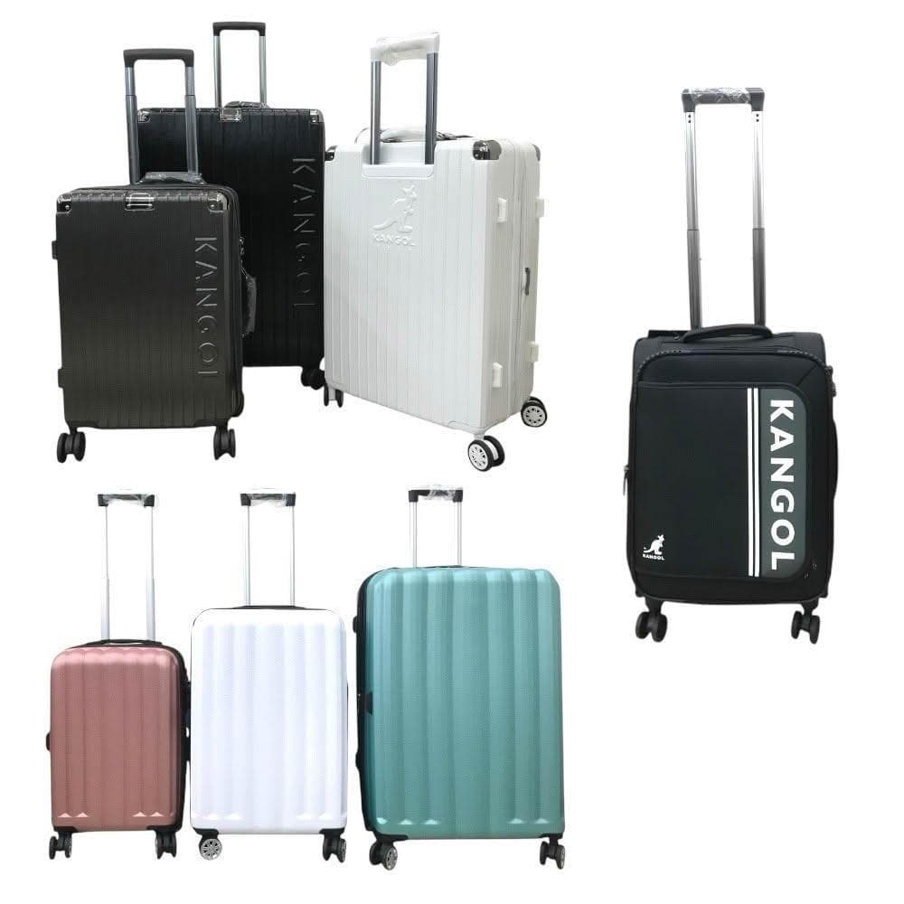 【KANGOL】KANGOL 袋鼠 行李箱 原廠公司貨 髮絲紋行李箱 復古箱 商務布箱 經典款旅行箱 登機箱 拉鍊箱