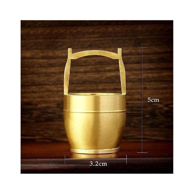 黃銅一桶金 一桶金 銅一桶金 水桶擺件 招財進寶 創意禮品 辦公室黃銅擺件 喬遷婚中銅 中式復古工藝品 台灣出貨 附發票