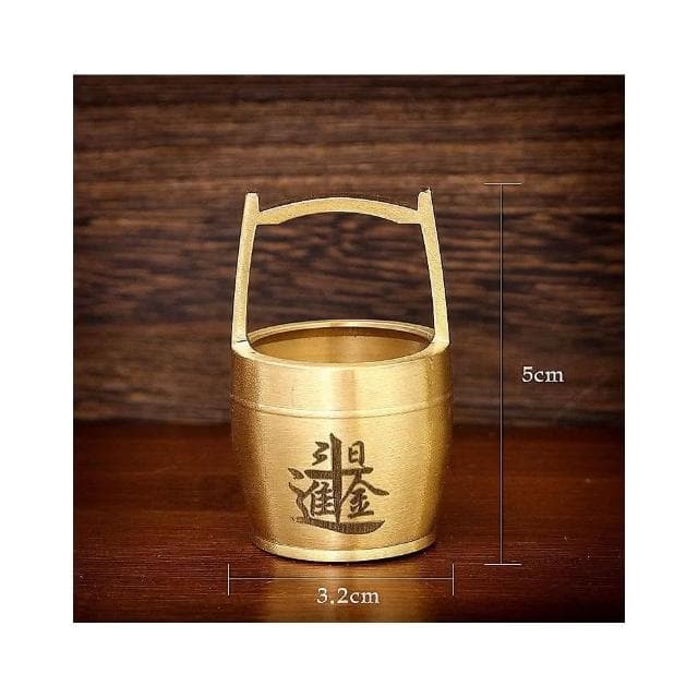 黃銅一桶金 一桶金 銅一桶金 水桶擺件 招財進寶 創意禮品 辦公室黃銅擺件 喬遷婚中銅 中式復古工藝品 台灣出貨 附發票