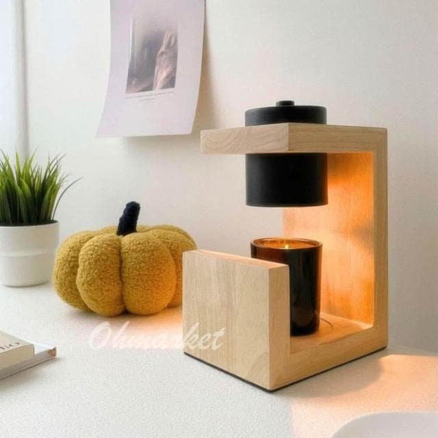 生活市集 ✨定時+調光✨北歐實木融蠟燈 蠟燭燈 蠟燭暖燈 融燭燈 香氛蠟燭燈 香氛蠟燭暖燭燈母親節禮物