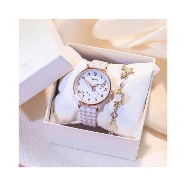 手錶套裝女氣質小眾ins風女用手錶女款學生簡約石英錶國高中生光動能腕錶小朋友高顏值手錶女童可愛生日禮物輕奢高級感手錶
