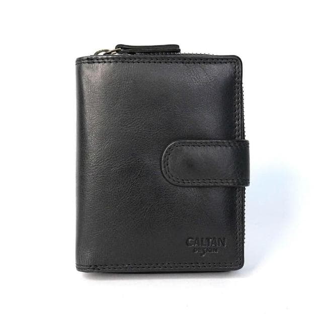 CALTAN DESIGN |扣式多功能兩折零錢短夾 072846 五色(真皮 中夾 皮夾 錢包)