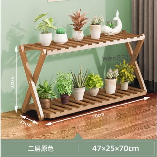 凱莎優選 陽臺花架子室內多層實木客廳傢用置物架多肉綠蘿花盆架裝飾植物架 花架 盆栽架 陽臺花架子 室內多層實