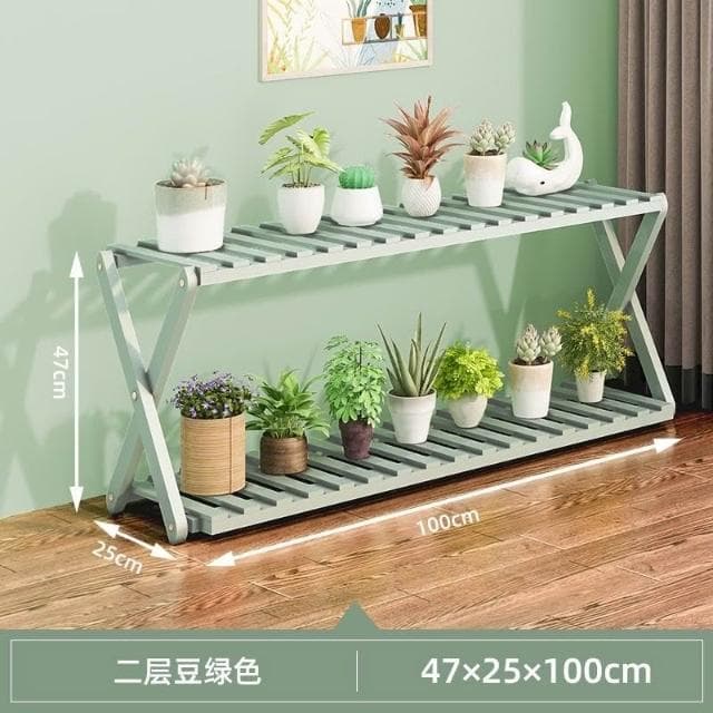 凱莎優選 陽臺花架子室內多層實木客廳傢用置物架多肉綠蘿花盆架裝飾植物架 花架 盆栽架 陽臺花架子 室內多層實