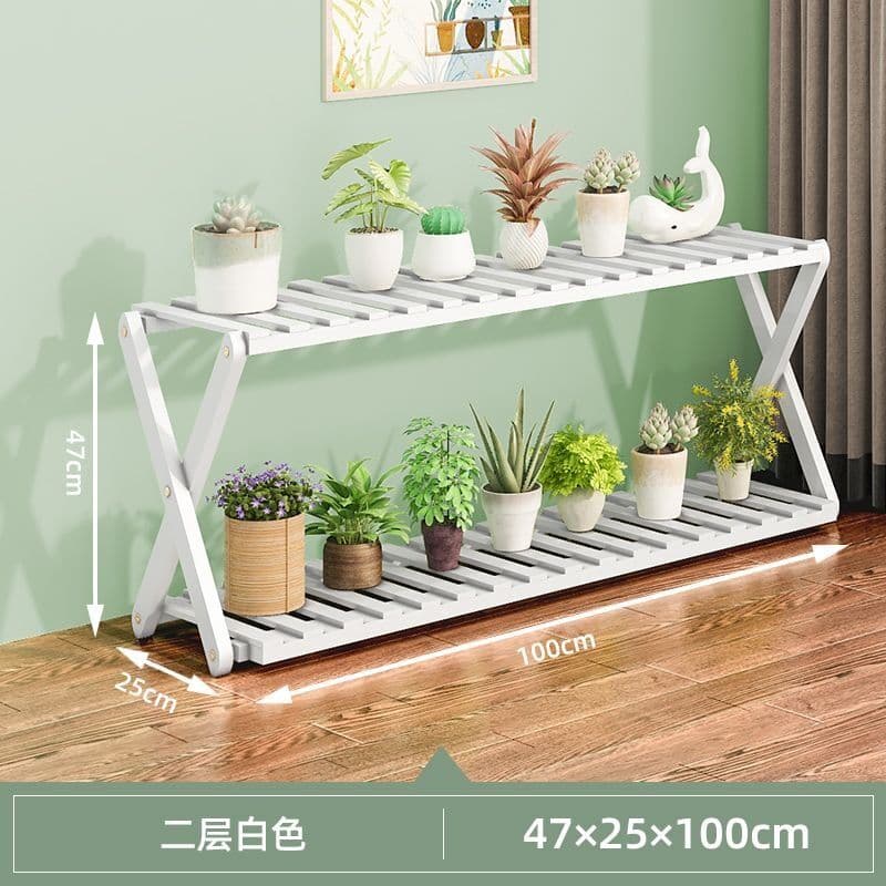 凱莎優選 陽臺花架子室內多層實木客廳傢用置物架多肉綠蘿花盆架裝飾植物架 花架 盆栽架 陽臺花架子 室內多層實