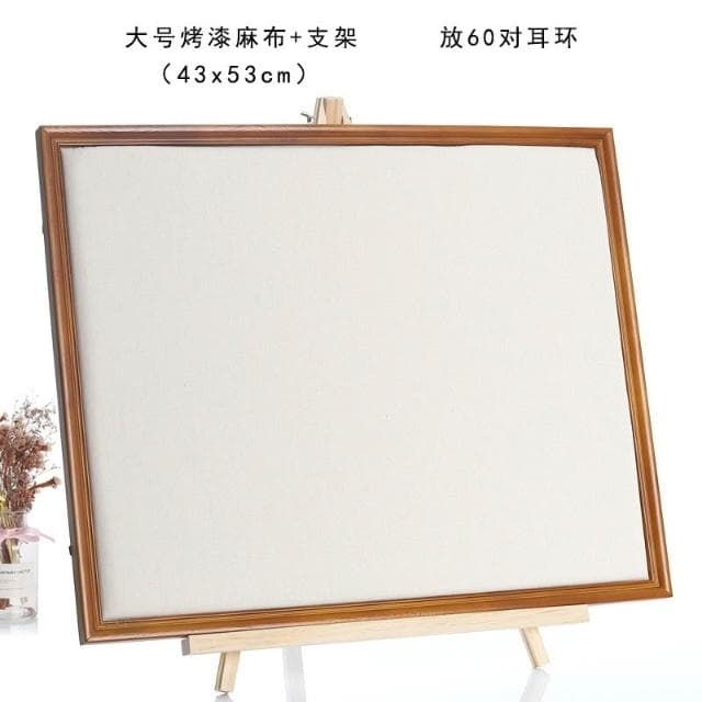 實木相框板掛墻耳環架 女家用首飾架 收納耳釘耳飾項鍊架 飾品展示架 吊墜飾品收納架 擺攤飾品陳列架