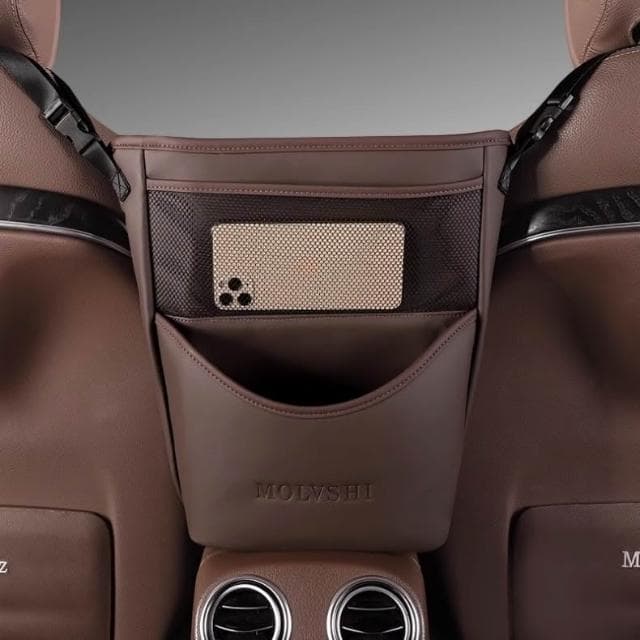 車上收納袋掛袋車上椅背網兜餐物袋車內防兒童裝飾收納用品大全