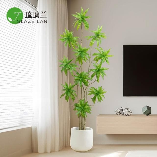 【未晚家居館】 仿真綠植百合竹盆栽大型北歐風室內客廳高檔假植物裝飾落地式擺件