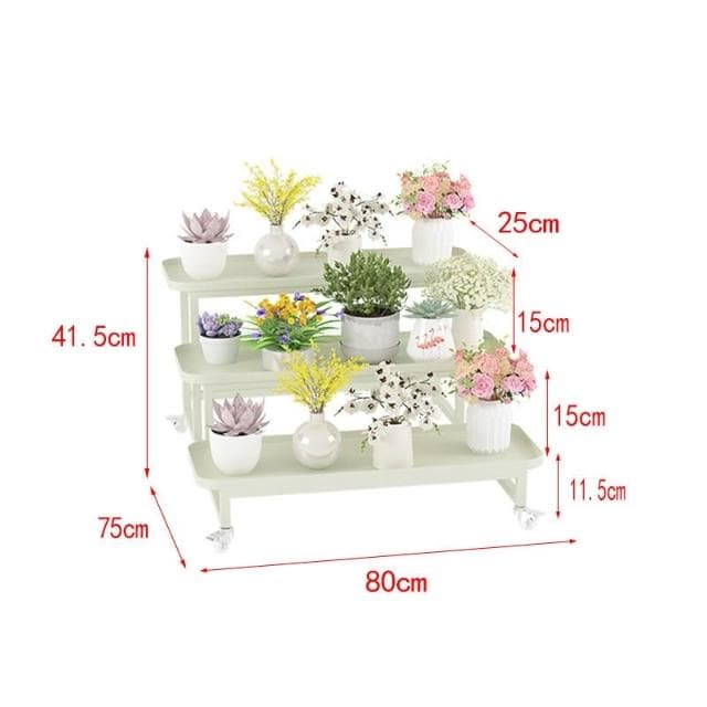 梯形托盘花架 铁艺花架 阶梯型式 室内阳台移动花架 客厅植物多层花盆 盆栽架 多層花架 落地置物架子