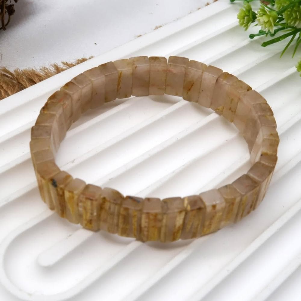 《能量金耀》鈦晶手鍊 | 鈦晶手鍊 天然金絲晶石 招財能量 男款女款皆適合 禮盒推薦 時尚飾品 禮物推薦 能量石