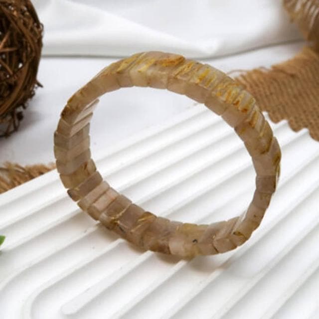 《能量金耀》鈦晶手鍊 | 鈦晶手鍊 天然金絲晶石 招財能量 男款女款皆適合 禮盒推薦 時尚飾品 禮物推薦 能量石