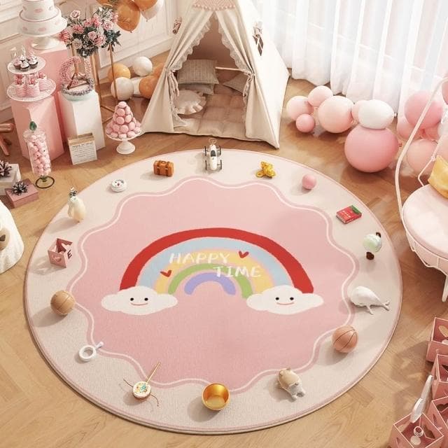 週歲禮抓周地毯 布置喜慶墊 抓周圓形地墊 周歲禮地毯 生日布置道具 周歲抓鬮地毯 抓鬮用品套裝 抓周