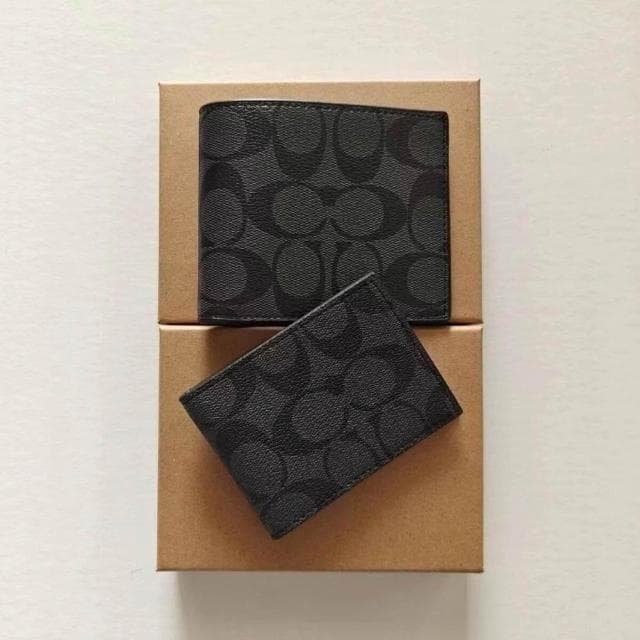 男士錢包休閑PVC配皮錢包男短款多卡位零錢包皮夾錢包時尚短夾錢包多功能卡包輕薄卡夾可折疊雙折疊包多卡層錢包商務禮物錢包