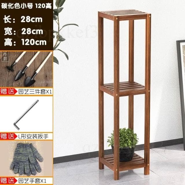 實木質花架 室內花架子 陽台置物架 多層收納架 落地小花台 綠蘿植物架 客廳盆栽架 雙層花卉架 多功