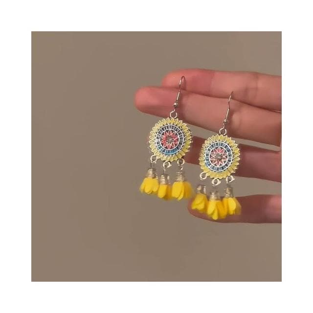 🎗飾間首飾鋪 黃色耳環夏日度假耳飾