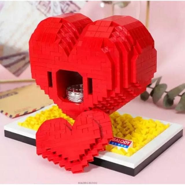 立體愛心積木【小寶購物】放戒指 項鍊 情人節 送禮 驚喜 求婚 告白 生日 紀念日 交換禮物 母親節 EMA07