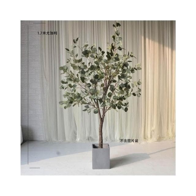 仿真綠植盆景 室內裝飾 落地盆栽  仿真樹 仿真綠植裝飾 室內大型植物落地 尤加利 金錢葉 假樹人造盆栽