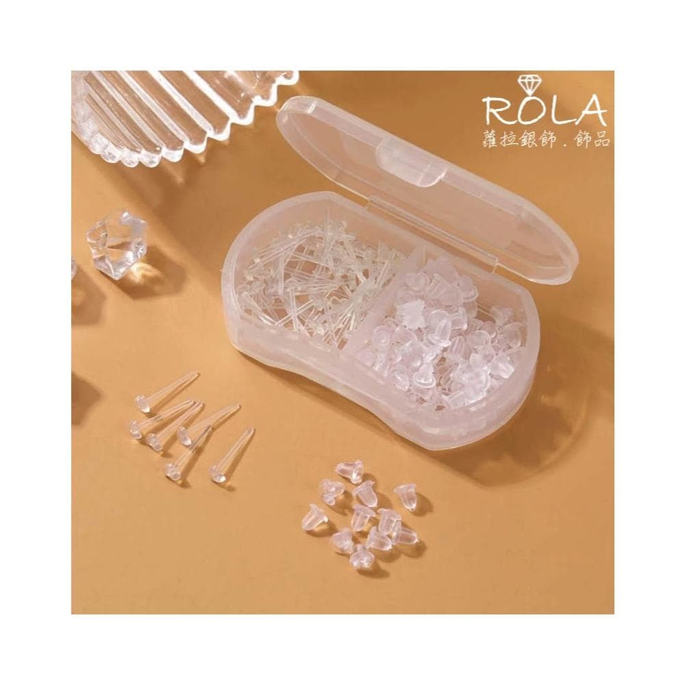 ROLA蘿拉銀飾.飾品 “現貨當天出”  矽膠耳塞耳堵 養耳棒防過敏隱形透明低調樹脂耳針