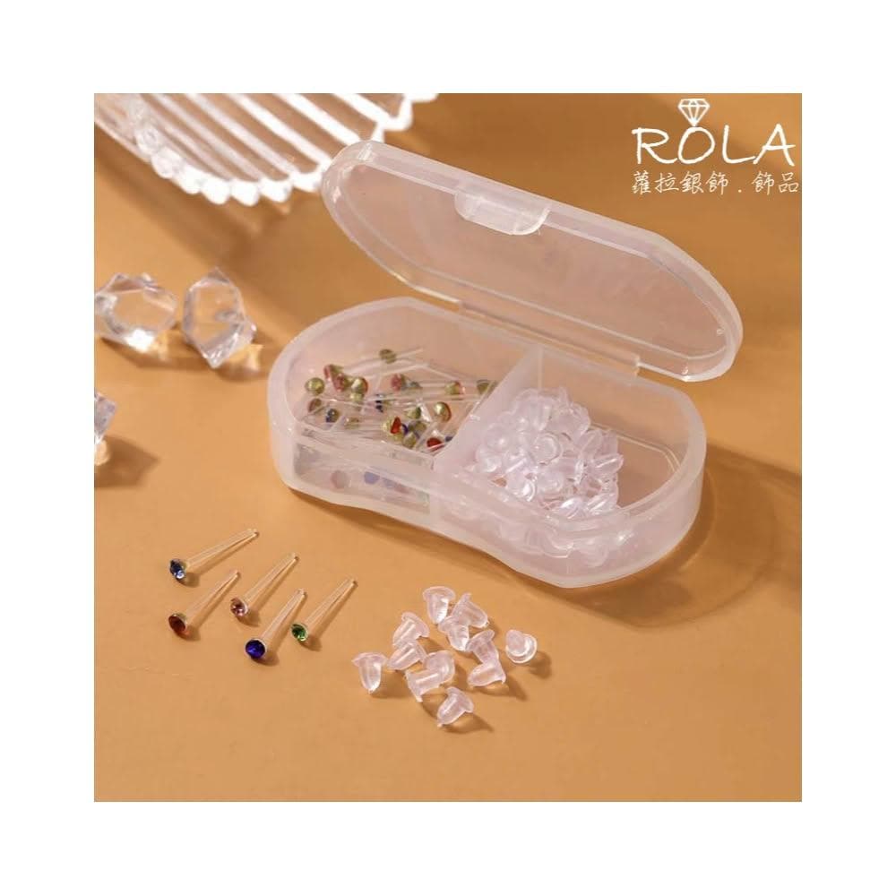 ROLA蘿拉銀飾.飾品 “現貨當天出”  矽膠耳塞耳堵 養耳棒防過敏隱形透明低調樹脂耳針