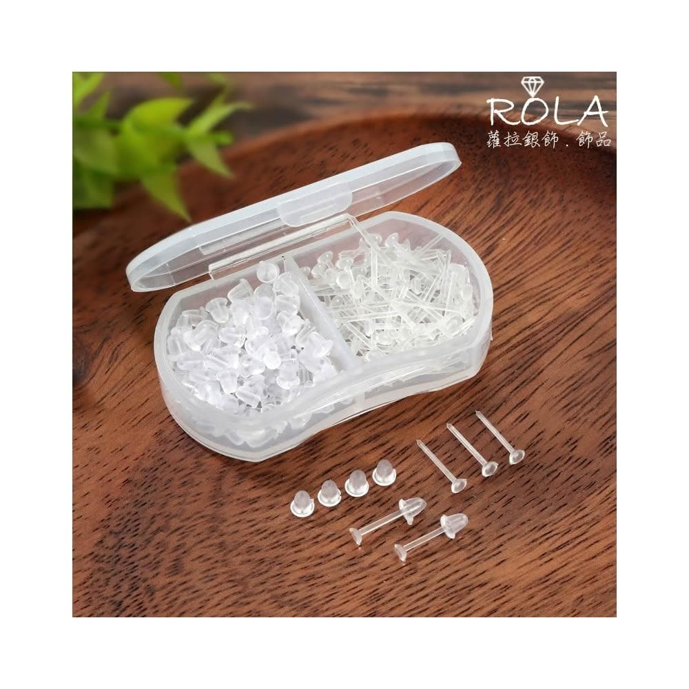 ROLA蘿拉銀飾.飾品 “現貨當天出”  矽膠耳塞耳堵 養耳棒防過敏隱形透明低調樹脂耳針