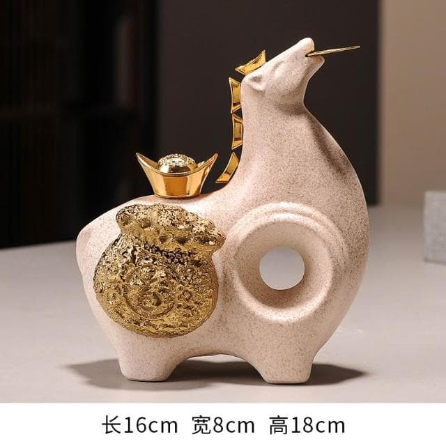 八方來財馬上有錢擺件 客廳酒櫃電視櫃辦公室桌面裝飾喬遷開業禮物 玄關擺件 招財擺飾 入厝禮物 家居裝