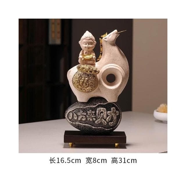 八方來財馬上有錢擺件 客廳酒櫃電視櫃辦公室桌面裝飾喬遷開業禮物 玄關擺件 招財擺飾 入厝禮物 家居裝