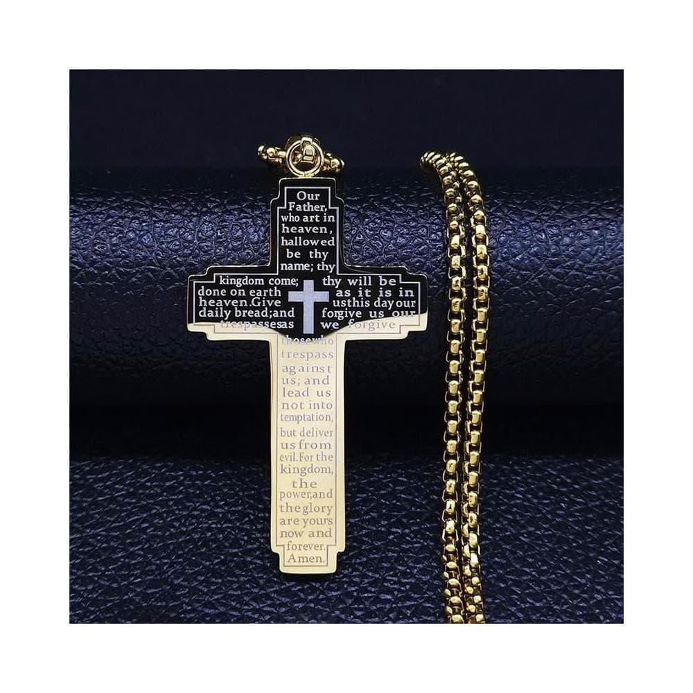 【堅定之路】主導文鋼十字架項鍊-基督教 福音禮品 受洗禮物 生日 聖誕節 禮物 耶穌 搬家喬遷 聖經故事 恩典之約禮物店