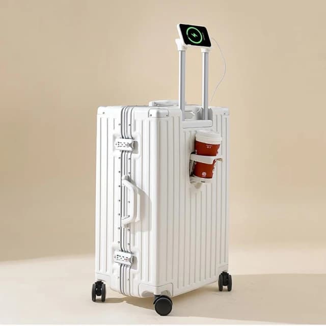 【SAM】旗艦輕奢版 鋁框登機箱 多功能鋁框行李箱 超輕行李箱 20吋丨24吋丨26吋丨29吋 旅行箱 拉桿箱 密碼箱