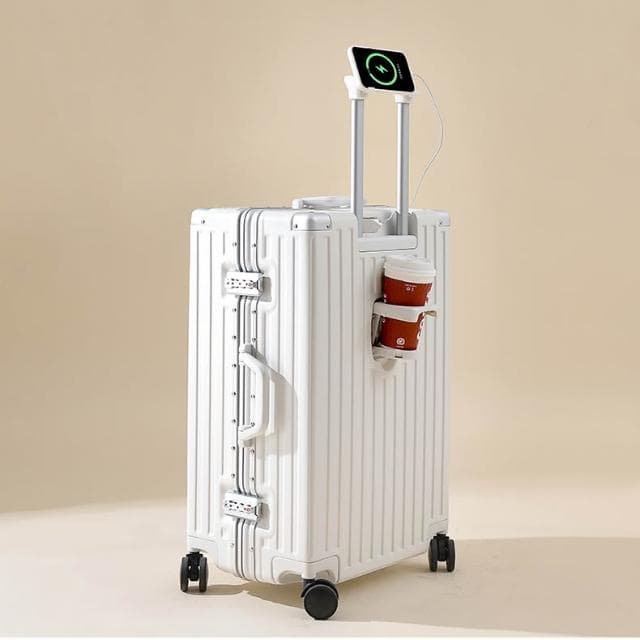 【SAM】旗艦輕奢版 鋁框登機箱 多功能鋁框行李箱 超輕行李箱 20吋丨24吋丨26吋丨29吋 旅行箱 拉桿箱 密碼箱