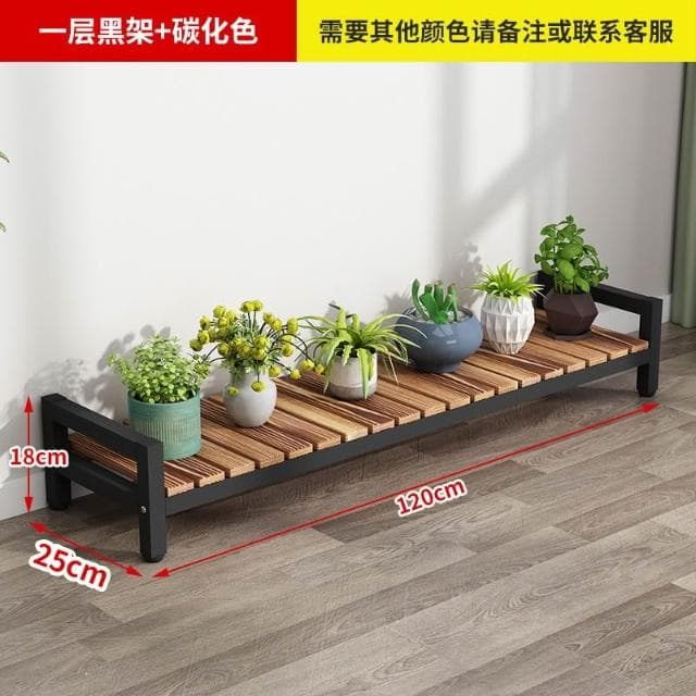 實木鐵藝花架 多肉綠蘿花盆架 客廳多層花卉置物架 室內植物架 可定製花架台 置地式花架 盆栽架 客廳