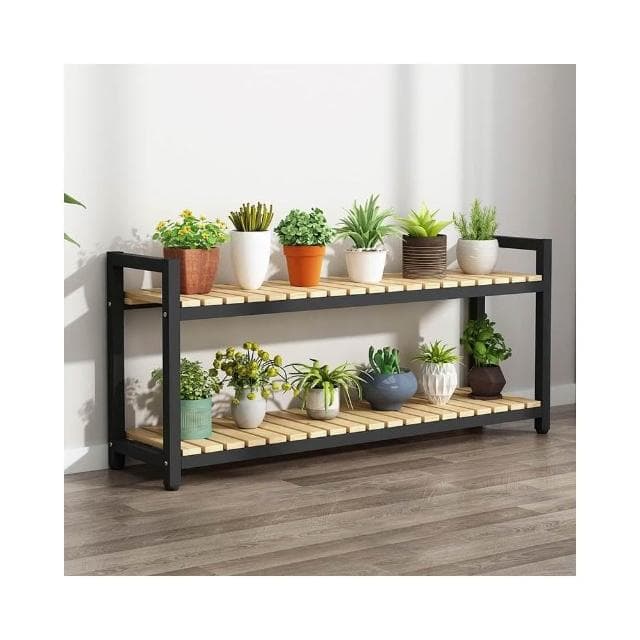 實木鐵藝花架 多肉綠蘿花盆架 客廳多層花卉置物架 室內植物架 可定製花架台 置地式花架 盆栽架 客廳