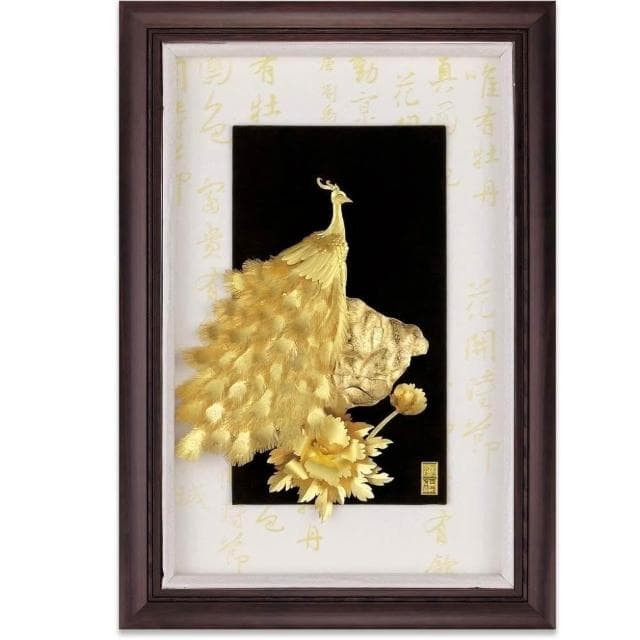 【鹿港窯】富貴吉祥金箔畫|同事升遷、長官升職、長輩生日禮物推薦