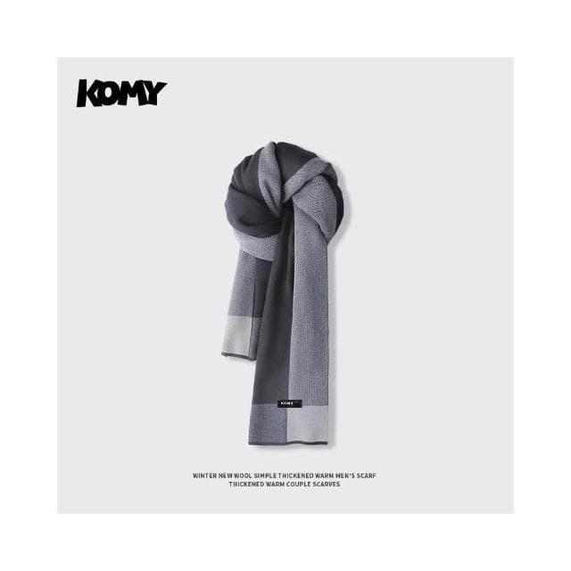 圍巾男秋冬防寒保暖休閑韓版百搭灰色英倫風圍脖情侶生日禮物 圍巾男 男生圍巾 脖圍 圍脖 保暖圍巾 圍巾披肩 針織圍巾