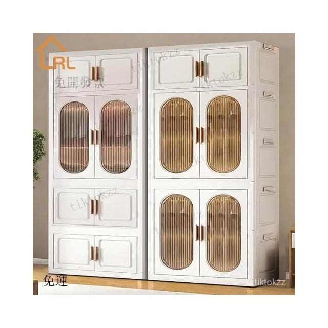 家用免安裝寶寶衣服嬰兒衣櫥臥室塑料儲物折疊衣櫃