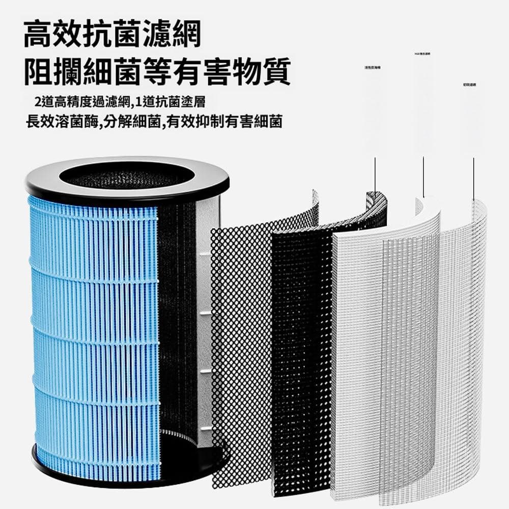 YIZ 空氣凈化器 2.0Pro升級版 三重凈化去異味(除甲醛二手煙 負離子臭氧殺菌 低噪無光 智能觸控屏 家用臥室)