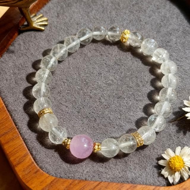 【Paiya 派亞】6mm綠水晶綠阿賽+8.5mm紫鋰輝主珠手串手鍊