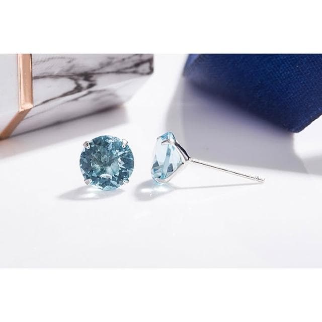 ROLA蘿拉銀飾.飾品 “現貨當天出” (一對價.3-6mm) 12色鋯石水鑽單鑽999足銀純銀耳針耳環養耳針 1-3.