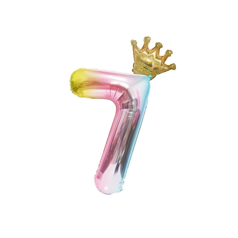 漸層皇冠數字氣球 生日佈置40吋數字 生日禮物 PARTY 慶生 舞會佈置 求婚 結婚 週歲 慶祝