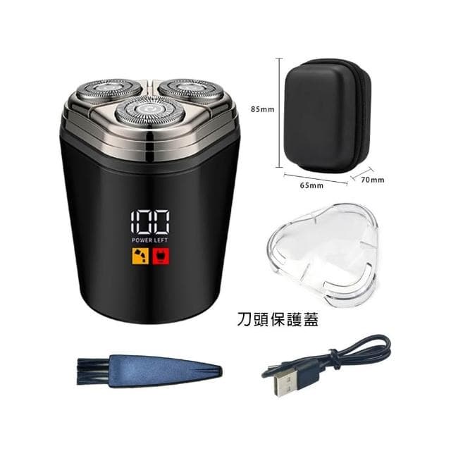 🔥第三代小鋼炮 液顯 磁吸三刀頭【送保護收納盒】 電動刮鬍刀推薦 迷你刮鬍刀 電動剃鬚刀