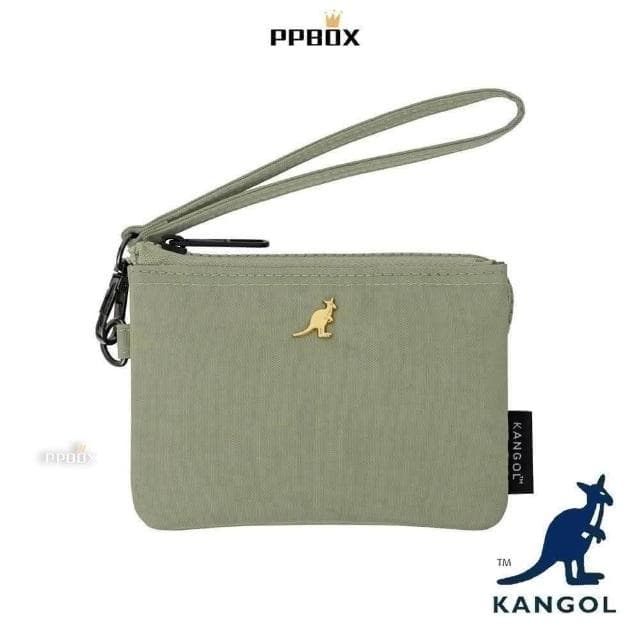 【KANGOL】英國 袋鼠 零錢包  61251785(錢包 三層 皮夾 短夾 尼龍 防潑水 防水 多夾層 手拿包)